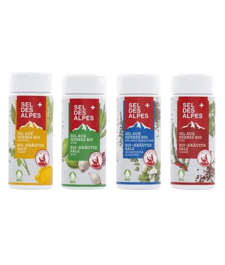 Swiss Organic Assortment Herbs Salt - Sel des Alps  (4 х 80gr)
