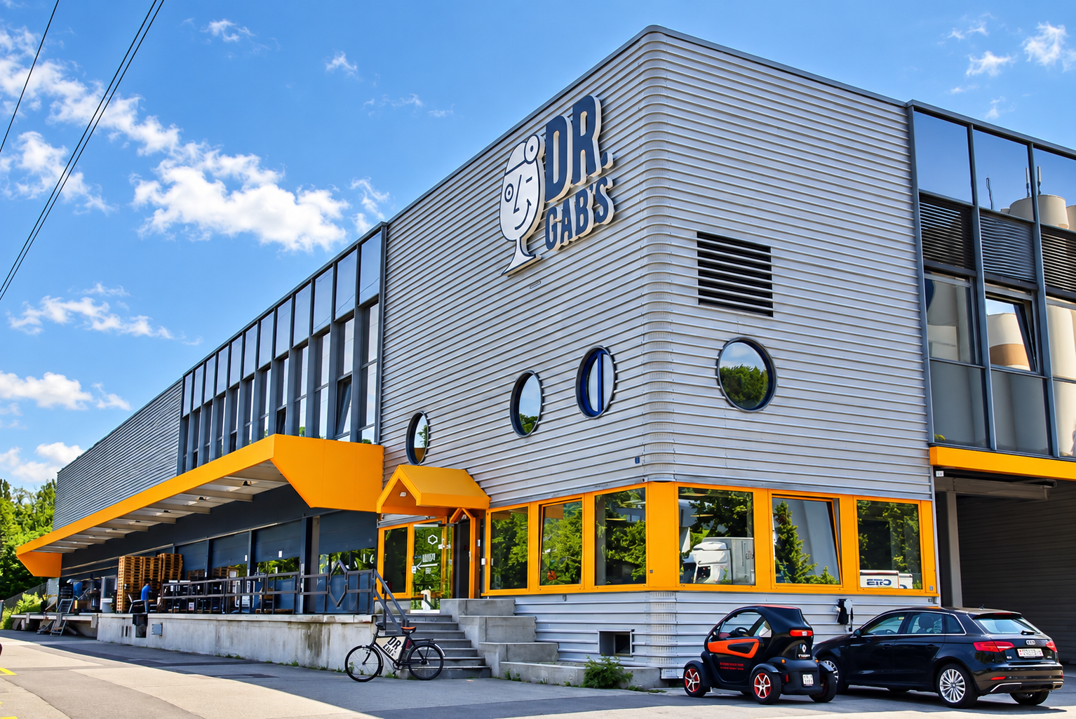 Dr. Gab’s brewery under blue skies
