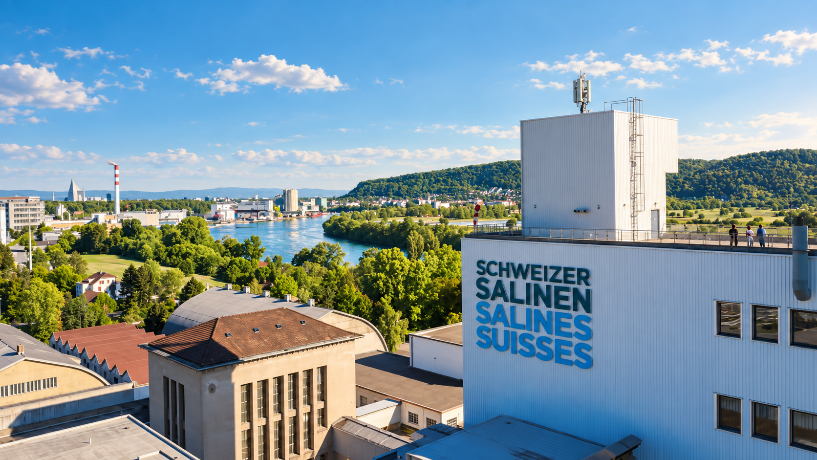 Schweizer Salinen production site beside the river