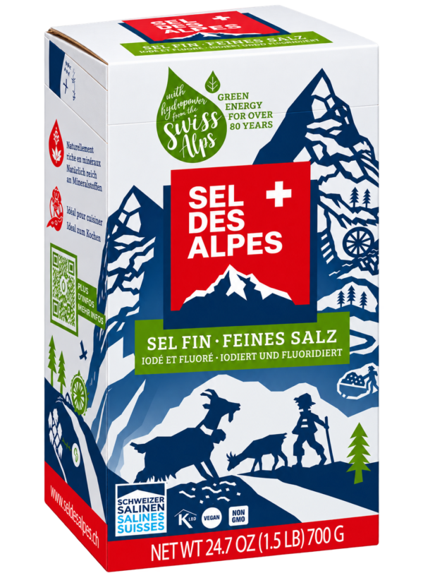 Sel Des Alpes – 750 g (with iodine and fluoride)